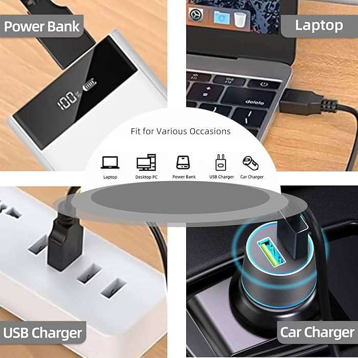 [2-Pack, 3.3ft] Charger Replacement for Samsung Galaxy Watch 8/8 Classic/7/6/6 Classic/5/5 Pro/Ultra/FE, Galaxy Watch 4/3/Active 2/Active Charger Fast Charging - Image 5