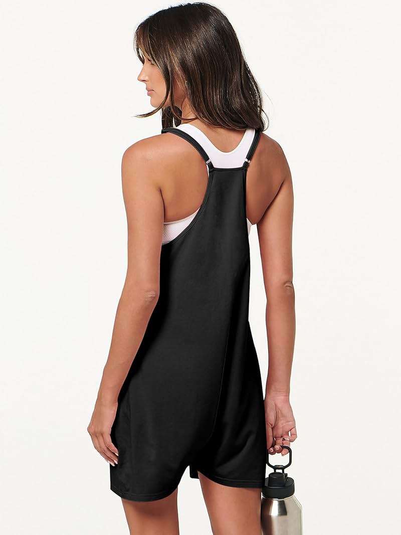ANRABESS Womens Rompers Summer Casual Loose Sleeveless Overalls Spaghetti Strap Shorts Jumpsuit 2026 Beach Vacation Clothes - Image 6