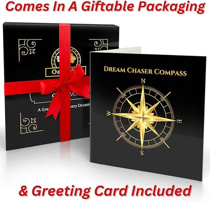 The Dream Chaser Compass - Go Confidently -2026 Unique Graduation Gifts for Him, College, High School, Cool Birthday Gift Idea for Son, Boys, Motivational Greeting Card Included - Image 5