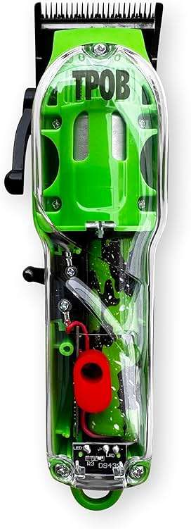 TPOB Slime 2 Barber Hair Clippers Trimmer Shaver Set for Men with Matte Green Case and X Fade Blade - Image 3