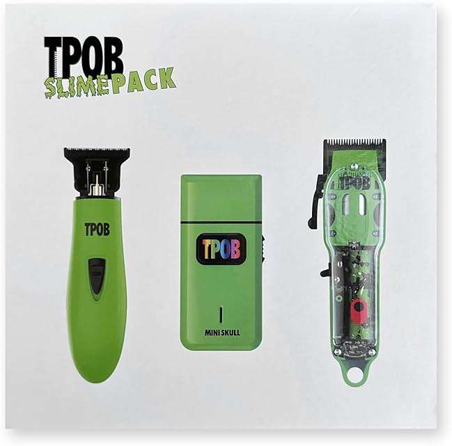 TPOB Slime 2 Barber Hair Clippers Trimmer Shaver Set for Men with Matte Green Case and X Fade Blade - Image 8