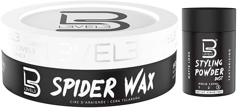 L3 Level 3 Spider Wax - Long Lasting and Strong Hold Improve your Hair Volume and Texture - Level Three Hair Wax for Men - Image 1
