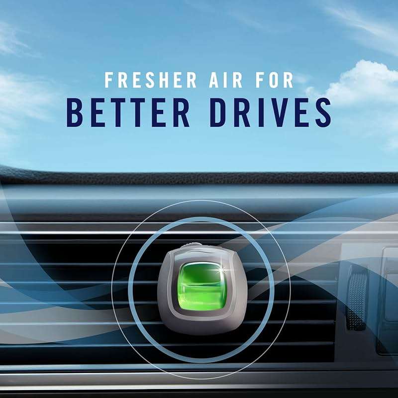 Febreze Odour-Fighting Auto Air Freshener, Car Vent Clip, Old Spice, 4ct - Image 5