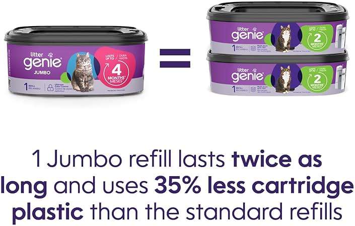 Litter Genie Refill Bags | Jumbo 2-Pack, 56 Total ft | Up to 8 Months of Supply in 2 cartridges | Ultimate Odor Control Cat Litter Bags - Image 5