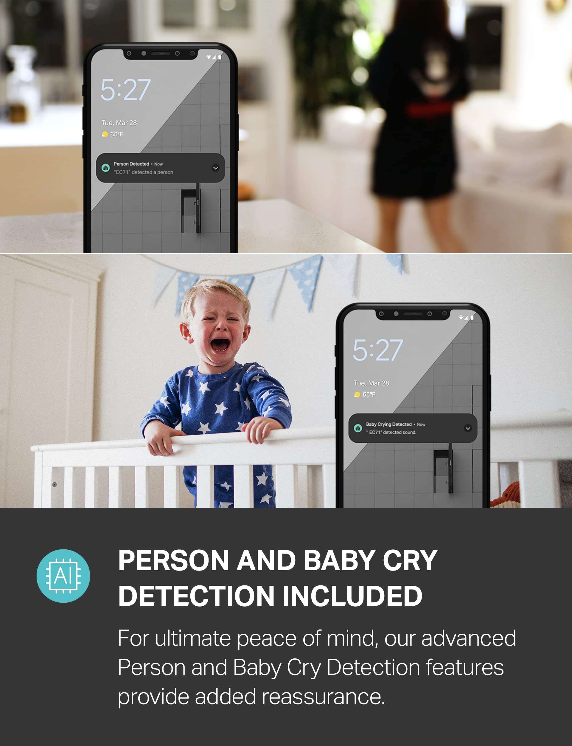 Kasa 1080p Indoor Pan/Tilt Wired Security Camera - Works as a Baby & Pet Monitor, Motion Detection & Tracking, 2-Way Audio, Night Vision, Subscription-Free Local Storage or Optional Cloud, EC71 - Image 7