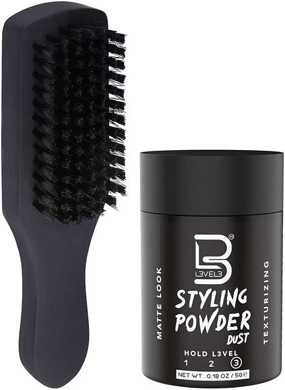 L3 Club Brush - Perfect for Hair Cutting and Fading - Gentle Yet Effective Bristle - for Barbers (Sample Powder Included) - Image 1