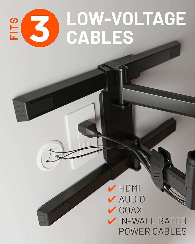 ECHOGEAR Wall Cable Hiders for Cable Management - 2.25" Mini Cord Hider Conceals 3 Low Voltage Cables Behind Wall - Perfect for Speakers, Mounted TVs, Desks & More - White 4-Pack - Image 3