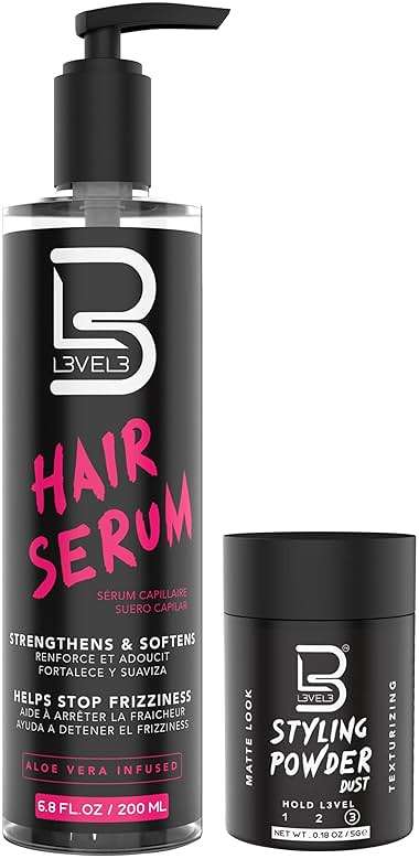 L3 Level 3 Hair Serum - Repairs your Damaged Hair - Softens and Smoothing - Level Three Hair Smoothing Serum - Reduces Frizziness (Sample Powder Included) - Image 1
