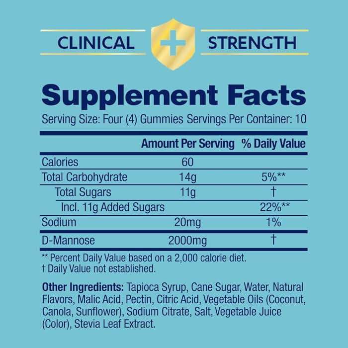AZO D Mannose Urinary Tract Health Gummies, 40 Count, Clinical Strength 2000mg, Helps Cleanse, Flush & Protect, No.1 Pharmacist Recommended Brand, Vegan Tangy Citrus Blast Flavor, Non-GMO, Gluten Free - Image 2
