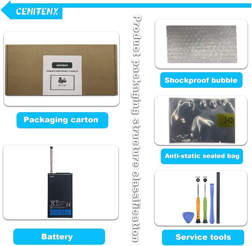 CENIFENX PS Vita Battery SP65M 3.7V 2210mAh Replacement for PS Vita PCH-1001 PCH-1101 1003 1103 Battery with Repair Tool Kit (Not for PS Vita PCH-2000) - Image 5