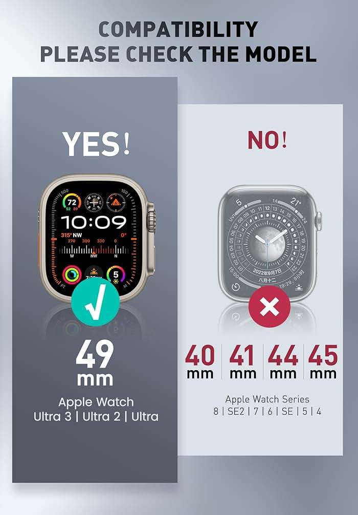 i-Blason for Apple Watch Ultra 3/2/1 Band 49mm with 2 Pack Bumper Cases [Built-in Tempered Glass Screen Protector], Sports Adjustable TPU iWatch Band for Apple Watch Ultra 3/2/1 [49mm], Black - Image 2