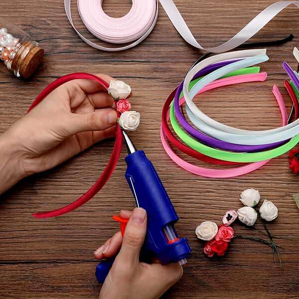 XunYee 100 Pieces Thin Satin Headbands for Women Girls 0.4 Inch DIY Satin Covered Headbands Bulk Colorful Ribbon Head Bands Plain Hairbands Narrow Hair Band(Multi Colors) - Image 6