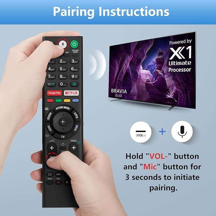 Voice Replacement Remote Control for Sony-Bravia-TVs，for All Sony 4K UHD LED LCD HD Smart TVs. 1-Year Warranty. - Image 5