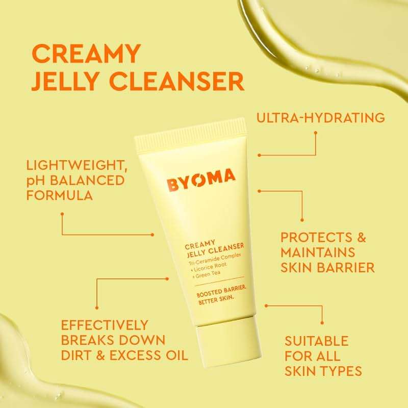 BYOMA So Hydrating Set - Barrier Repair Skincare Set - Creamy Jelly Cleanser, Hydrating Face Serum & Ceramide Face Moisturizer for Dry Skin - Anti Wrinkle, Alcohol Free Skin Care - 30ml, 15ml, 15ml - Image 3
