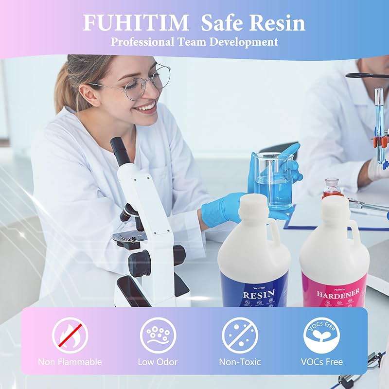 Epoxy Resin 1 Gallon - Crystal Clear Epoxy Resin Kit - Self-Leveling, High-Glossy, No Yellowing, No Bubbles, Perfect for Crafts, Table Tops, DIY 1:1 Ratio - Image 7