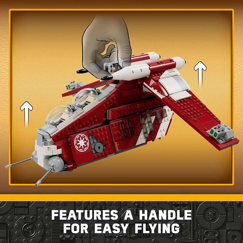 LEGO Star Wars: The Clone Wars Coruscant Guard Gunship - Buildable Star Wars Toy for 9 Year Olds - Gift Idea for Fans - Includes 3 Clone Trooper Minifigures - 75354 - Image 3