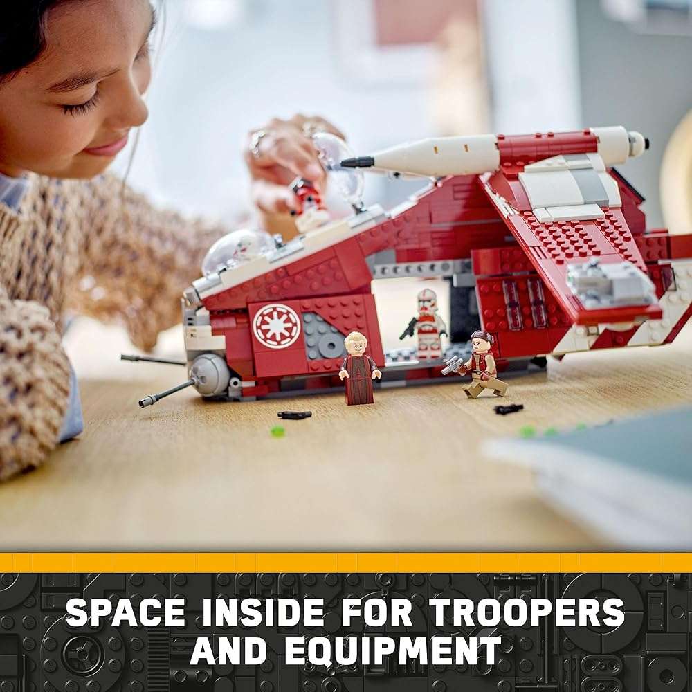 LEGO Star Wars: The Clone Wars Coruscant Guard Gunship - Buildable Star Wars Toy for 9 Year Olds - Gift Idea for Fans - Includes 3 Clone Trooper Minifigures - 75354 - Image 5