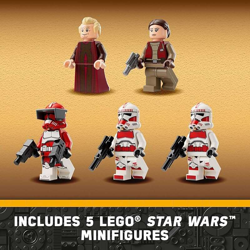 LEGO Star Wars: The Clone Wars Coruscant Guard Gunship - Buildable Star Wars Toy for 9 Year Olds - Gift Idea for Fans - Includes 3 Clone Trooper Minifigures - 75354 - Image 6