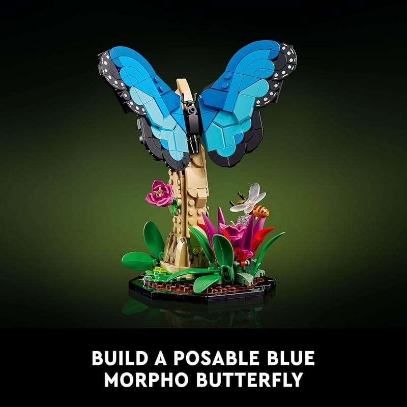 LEGO Ideas The Insect Collection, Fun Gift for Nature Lovers, with Life-Size Blue Morpho Butterfly, Hercules Beetle and Chinese Mantis Display Models, Bug Building Set and Nature Décor, 21342,18+ - Image 3