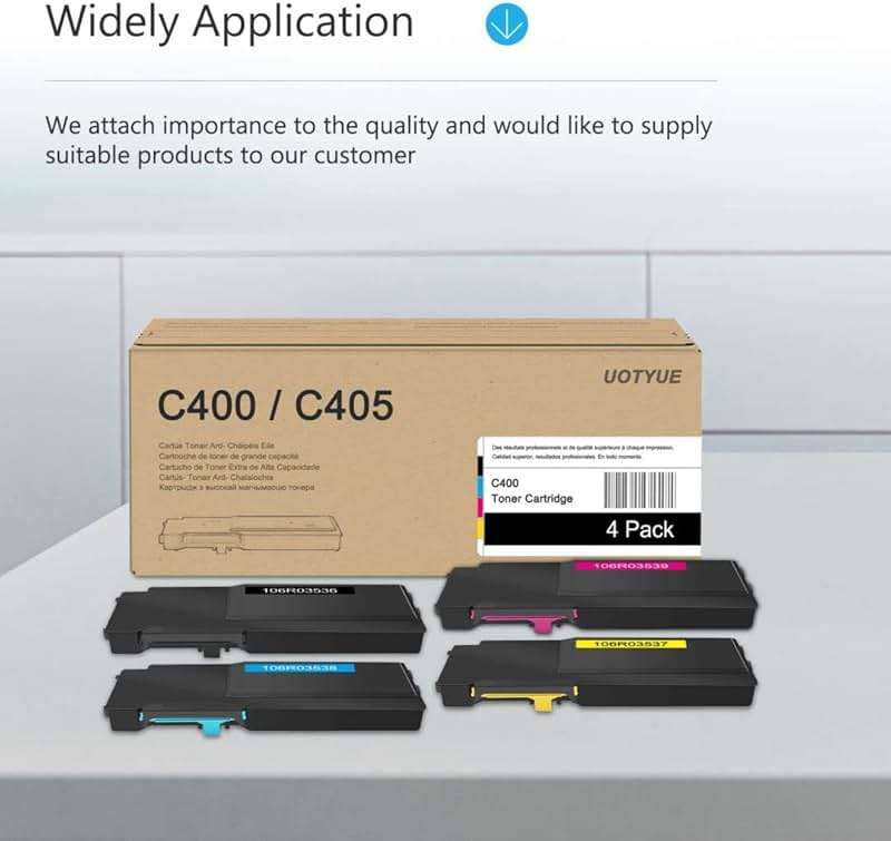 VersaLink C400/C405 High Capacity Toner Cartridge (4 Pack, 1BK/1C/1M/1Y) - 106R03536 106R03538 106R03539 106R03537 Toner Replacement for Xerox VersaLink C400 C400D C400DN C405 C405DN Printer - Image 5