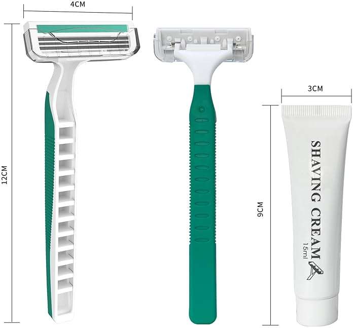 50 Pack Shave kit in Bulk 3 Blades Shave Disposable Razor with Protective Cap 12g Cream Individually Wrapped Paper Box for Hotel,Airbnb, Homeless,Shelter Camping Travel On The Go - Image 5