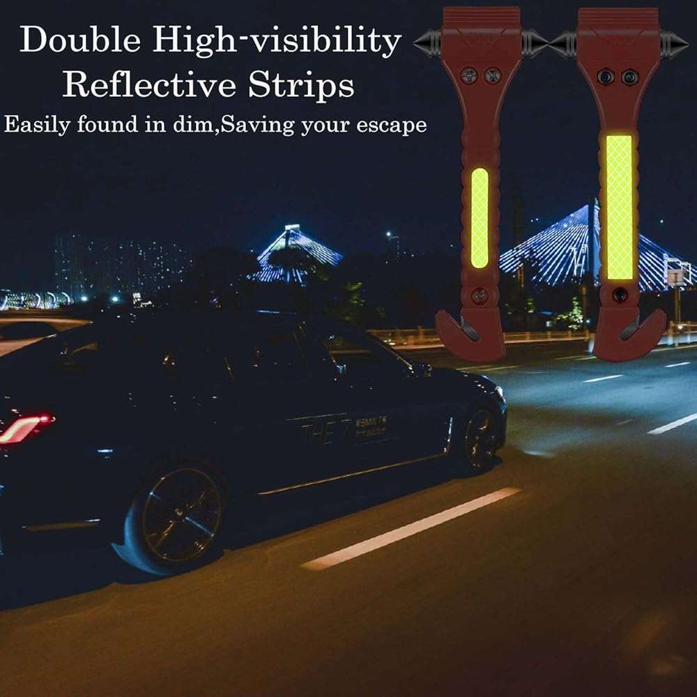 OUCPC 10 Pack Car Safety Hammer, Auto Emergency Escape Tool Car Window Glass Breaker and Seat Belt Cutter for Family Rescue, Car Life Saving Survival Kit - Image 6