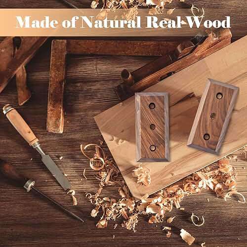 DOMMI Guitar Wall Mount 4 Pack, Guitar Holder with Rotatable Soft Guitar Hook for All Size Guitars, Hardwood U-Shaped Guitar Hanger Wall Mount for Acoustic, Electric Guitar, Bass, Black Walnut - Image 3