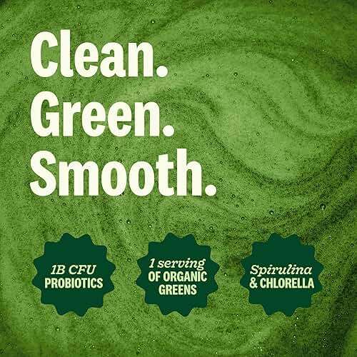 Suja Organic Greens Powder Probiotic Blend, Spirulina, Daily Superfood Drink or Smoothie Mix for Immune Support, Digestion, & Energy, Vegan, Gluten Free, Non GMO, 30 Servings - Image 4