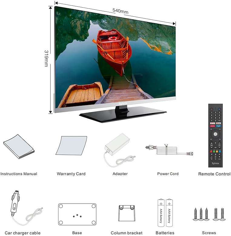 SYLVOX 32 Inch TV 12 Volt Smart TV FHD 1080P Digital Video Disc Player Built-in ARC CEC WiFi Wireless Connection Support, Suitable for RV Camper Kitchen Bedroom Boat(Limo Series),Black - Image 3