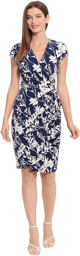 Maggy London Womens Printed Matte Jersey Wrap - Image 2