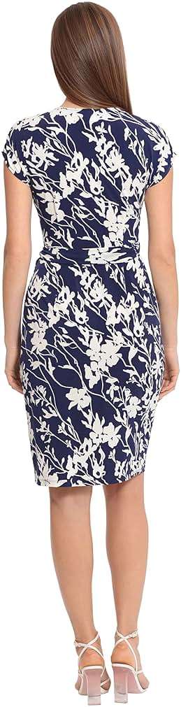 Maggy London Womens Printed Matte Jersey Wrap - Image 3