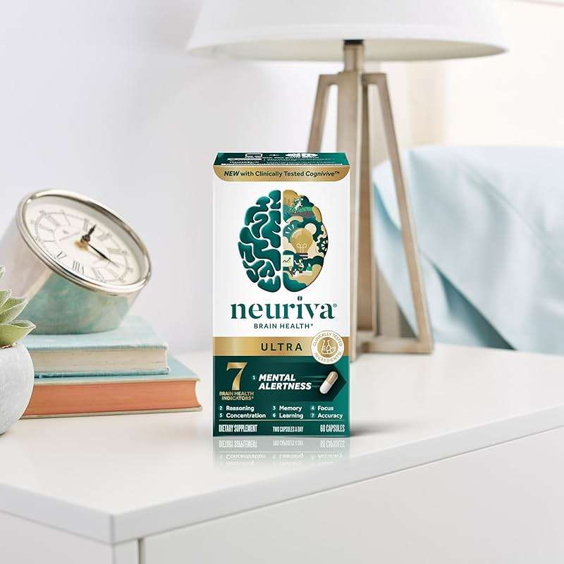 NEURIVA Ultra Brain Supplements for Memory and Focus, Phosphatidylserine, Cognivive, Neurofactor, Folic Acid, Vitamin B12 & Vitamin B6, 60 Count Capsules - Image 21