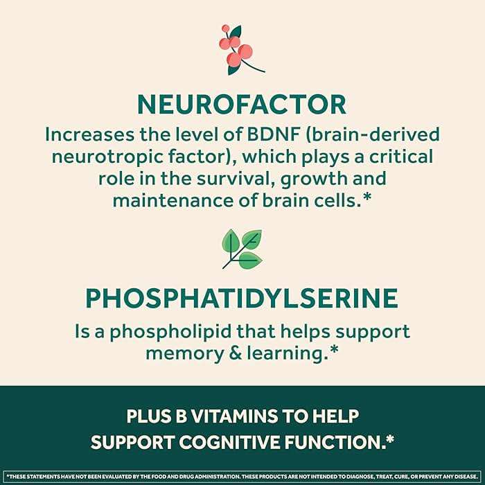 NEURIVA Ultra Brain Supplements for Memory and Focus, Phosphatidylserine, Cognivive, Neurofactor, Folic Acid, Vitamin B12 & Vitamin B6, 60 Count Capsules - Image 7