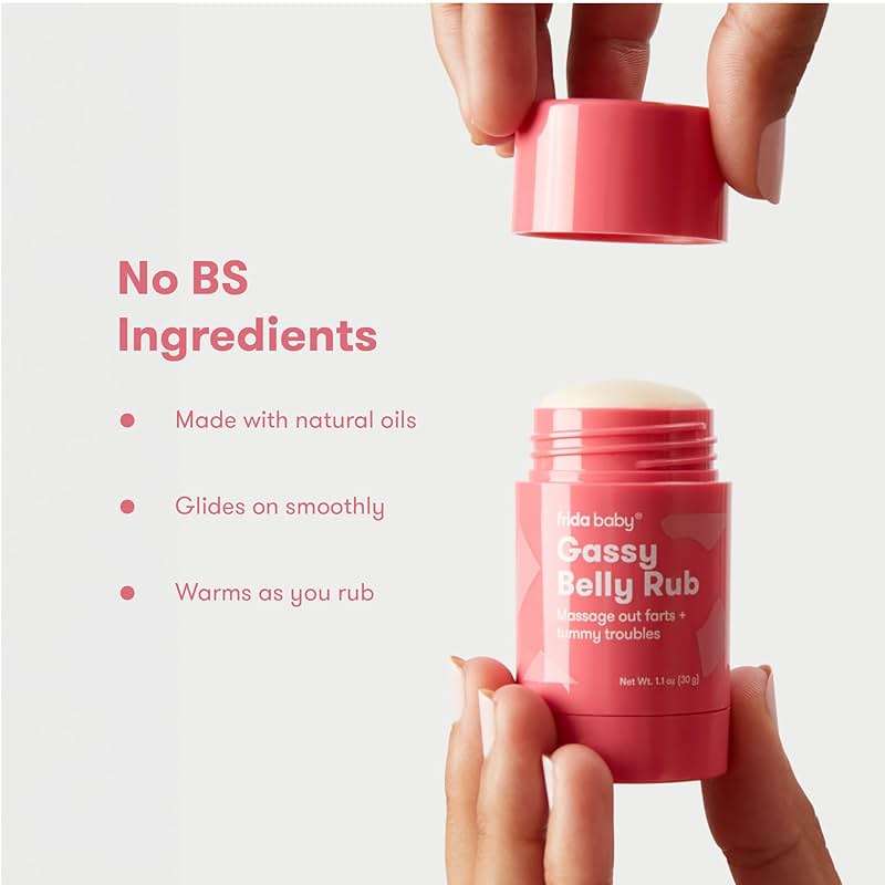 Frida Baby Fart Freeing Essentials | Includes Windi and Gassy Belly Rub for Safe, Natural, and Instant Gas Relief for Infants and Babies - Image 6