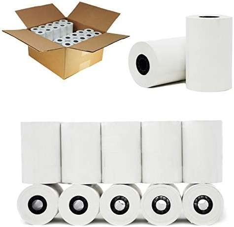 3 1/8" x 90' Thermal Paper Rolls (50 Rolls) Receipt Paper for Printers 37964050, SM-T300, SM-T300I, 3.125" (80MM) x 90 feet (27M) Diameter (30 MM) Bpa Free - Image 2