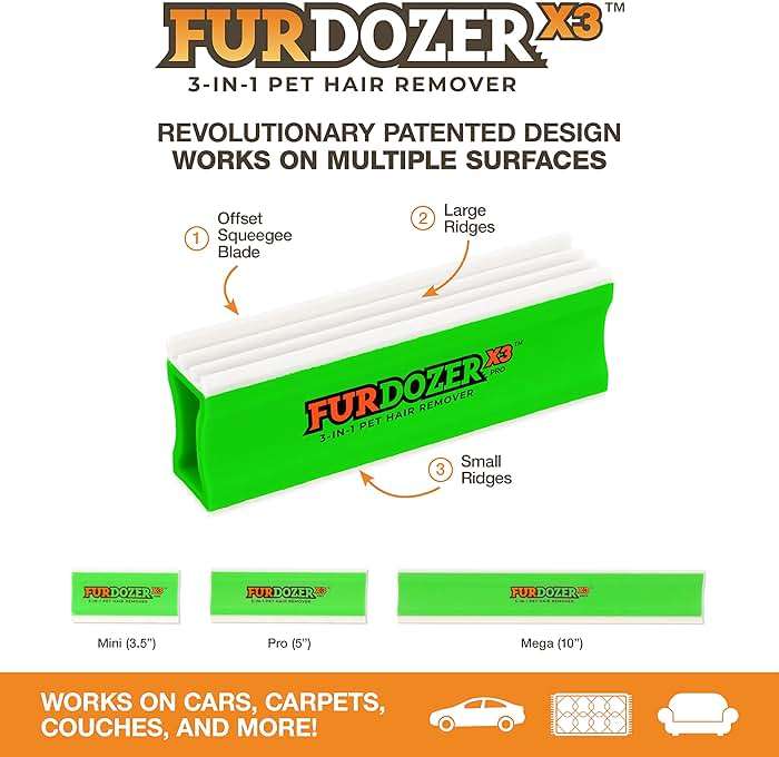 FurDozer Pet Hair Remover & Auto Detailing Tools - Cat & Dog Hair Remover for Carpets, Car Interiors, Couches, Bedding, & Pet Furniture (Green, (2 Pack) - X3 PRO) - Image 2