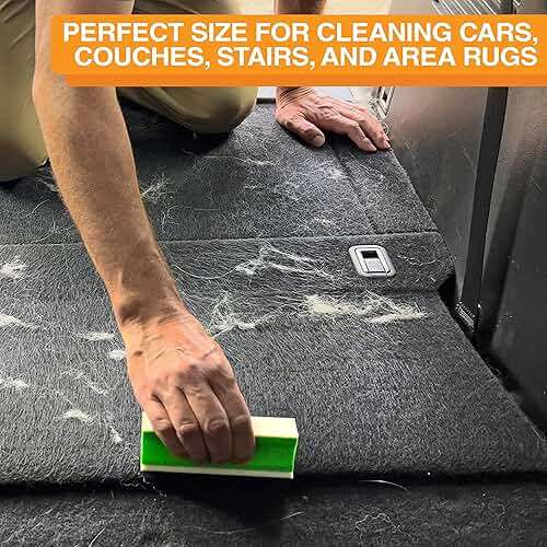 FurDozer Pet Hair Remover & Auto Detailing Tools - Cat & Dog Hair Remover for Carpets, Car Interiors, Couches, Bedding, & Pet Furniture (Green, (2 Pack) - X3 PRO) - Image 8