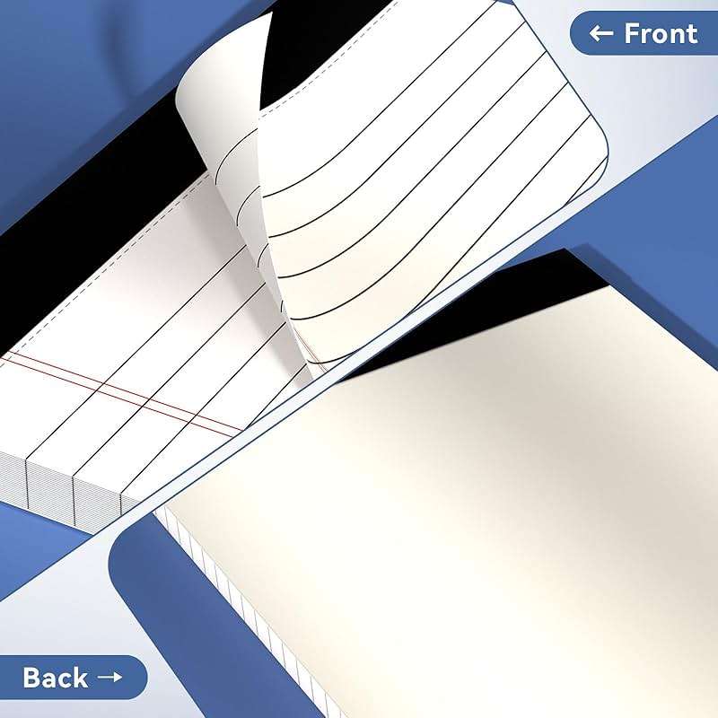 Nichela 5" x 8" Note Pads 12 Pack of Legal Pads 30 Sheets Notepad College Ruled Small Writing Pads Perforated Pages Paper Pads 80GSM Heavyweight Paper Note Pads for Home, Office, or School - Image 6