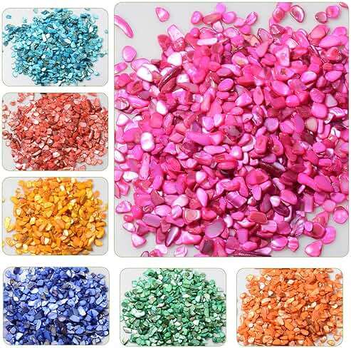 QICQDRAM Crushed Shells for Crafts About 1LB (405g/14.28oz) Small Natural Crushed Shells Bulk for Crafts DIY Beaching Wedding Decoration Vase Fillers (Natural Color) - Image 7