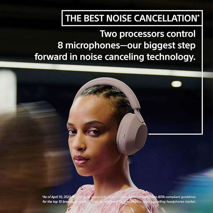 Sony WH-1000XM5 Premium Noise Canceling Headphones, Auto NC Optimizer, 30-Hour Battery, Alexa Voice Control, Midnight Blue - Image 2