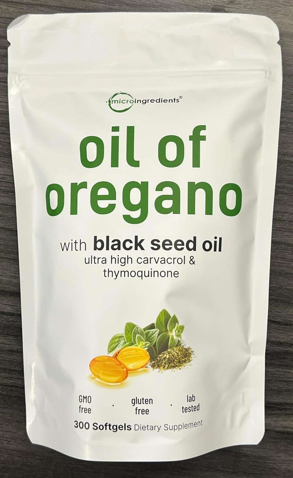 Micro Ingredients Oil of Oregano Softgels, 300 Count | 2 in 1 Formulated with Black Seed Oil | 4X Strength Carvacrol & Thymoquinone | Plant Based, Non-GMO - Image 8
