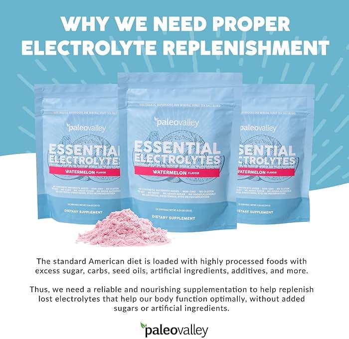 Paleovalley Essential Electrolytes Powder - Full Spectrum Watermelon Electrolyte Powder for Hydration, Energy and Muscle Recovery - No Sugar Added - 30 Servings - Image 3