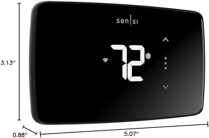 Sensi Lite Smart Thermostat, Programmable, WiFi, Easy DIY, Works With Alexa, ENERGY STAR Certified, ST25, Most Systems C-Wire Not Required, C-Wire needed with Heat/Cool Only & Heat Pump System – Black - Image 2