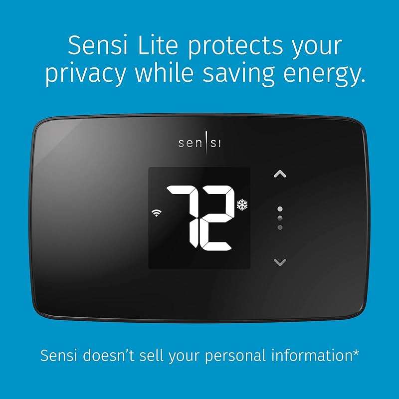 Sensi Lite Smart Thermostat, Programmable, WiFi, Easy DIY, Works With Alexa, ENERGY STAR Certified, ST25, Most Systems C-Wire Not Required, C-Wire needed with Heat/Cool Only & Heat Pump System – Black - Image 4