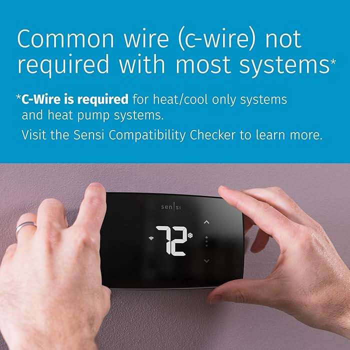 Sensi Lite Smart Thermostat, Programmable, WiFi, Easy DIY, Works With Alexa, ENERGY STAR Certified, ST25, Most Systems C-Wire Not Required, C-Wire needed with Heat/Cool Only & Heat Pump System – Black - Image 5