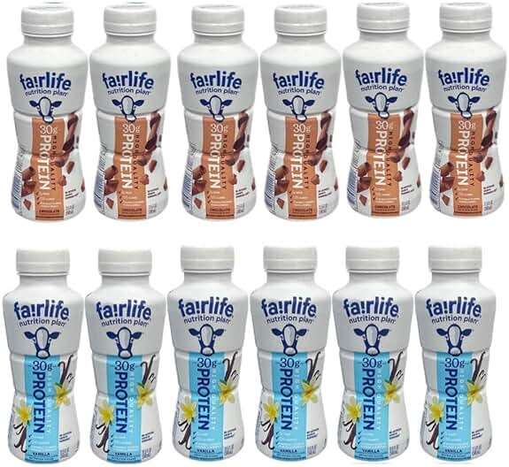 Fairlife Nutrition Plan High Protein Shake Variety Pack- 11.5 Fl Oz (12 Pack) (6 Chocolate & 6 Vanilla) In Accents Depot Packaging - Image 1