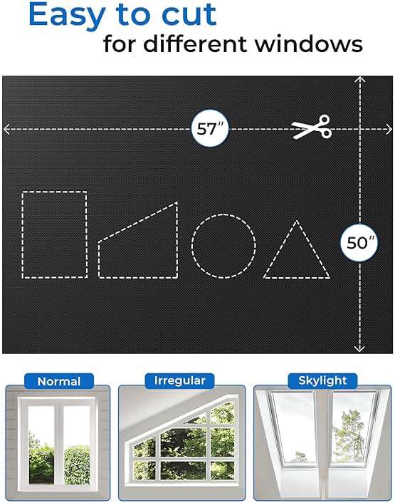 Sumobaby 50"x57" Portable Blackout Curtains, Blinds for Windows with Hook & Loop Tapes, 100% Blackout Window Shades, Curtains Easy to Cut Fit for Bedroom, Baby Room and TV Room (Black) - Image 4