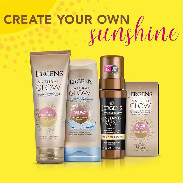 Jergens Natural Glow Instant Sun Body Mousse, Self Tanner for Ultra Deep Bronze Tan, Sunless Tanning Body Bronzer, Natural Looking Fake Tan, 6 Oz - Image 5
