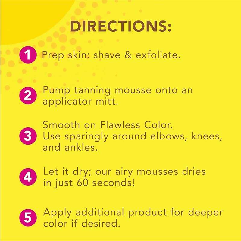 Jergens Natural Glow Instant Sun Body Mousse, Self Tanner for Ultra Deep Bronze Tan, Sunless Tanning Body Bronzer, Natural Looking Fake Tan, 6 Oz - Image 6