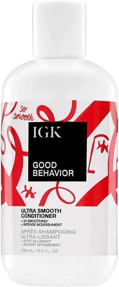 IGK GOOD BEHAVIOR Ultra Smooth Conditioner | Frizz Control + Hydrates + Shine | Vegan + Cruelty Free | - Image 1